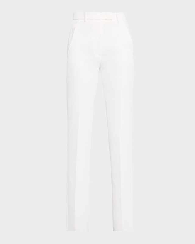Cropped Slim-Fit Waffle Trousers